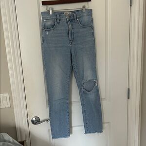 Madewell Ripped Blue Jeans